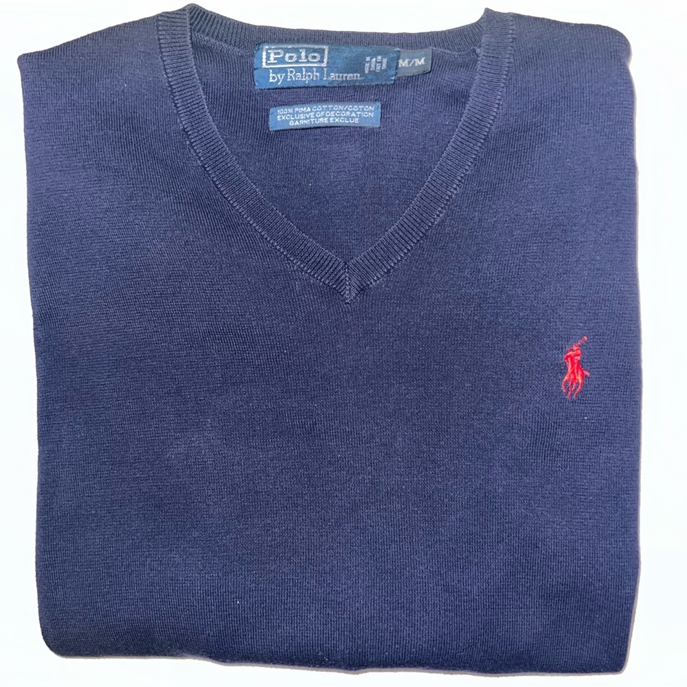 Navy blue Polo Ralph Lauren v-neck sweater!